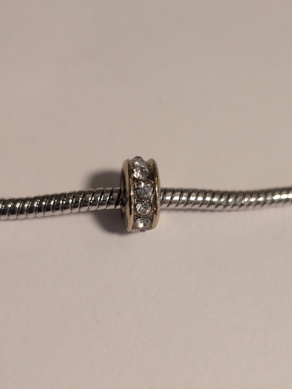 Gold Crystal Rondelle Spacer Charm‎ for Pandora Style Bracelet
